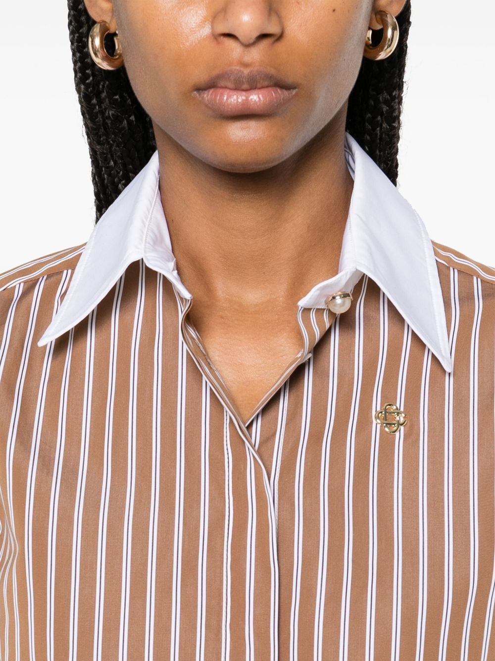 cotton striped shirt - 5