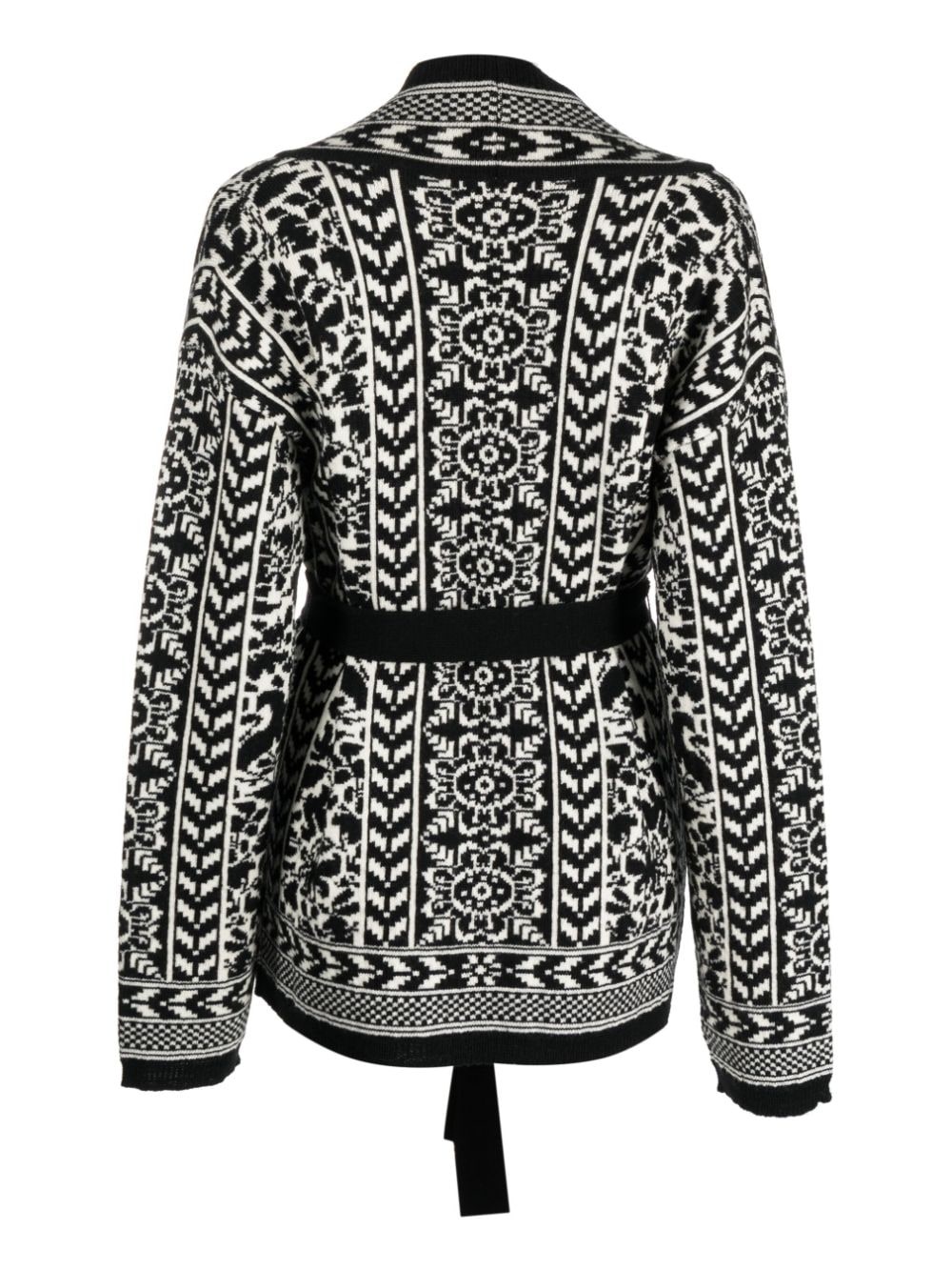 belted wool cardigan - 2