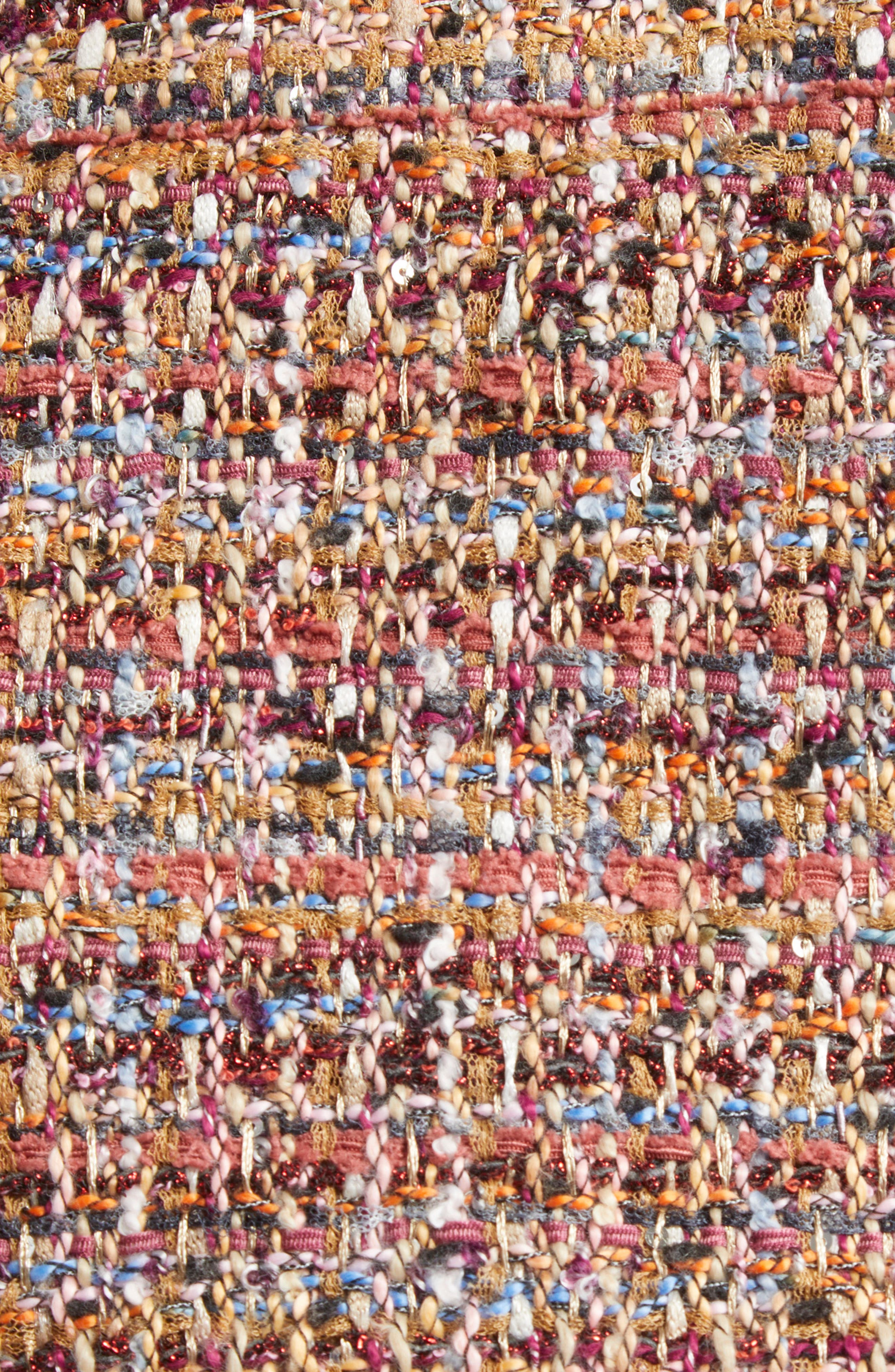 L'AGENCE Jia Crop Tweed Jacket in Mauve/Tan Multi Tweed at Nordstrom - 6