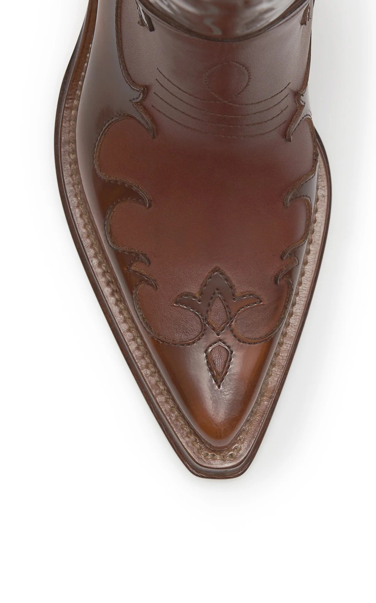 Capitana Cowboy Boot in Cognac Leather - 5