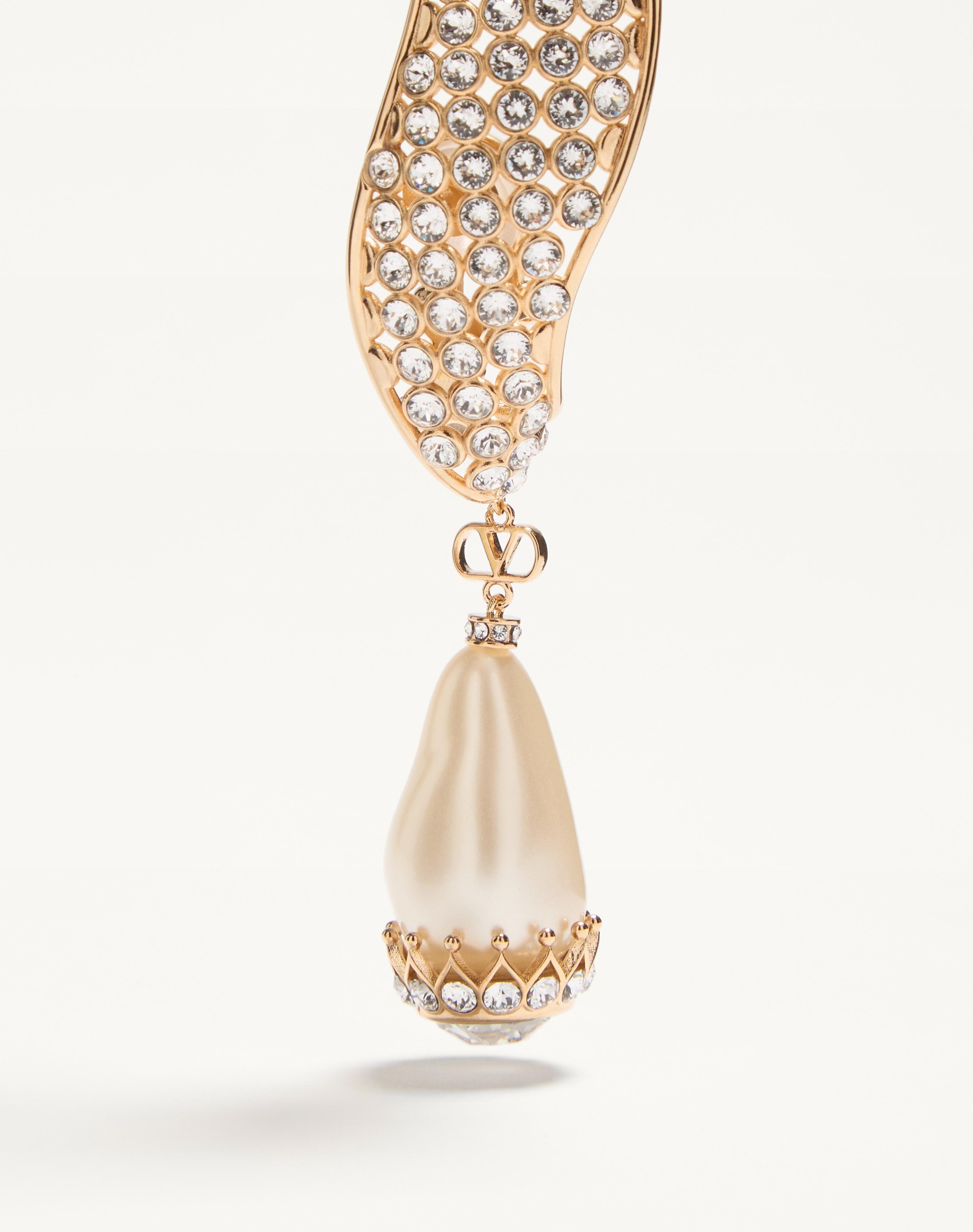 POETIQUES DES GOUTTES EARRINGS IN METAL, PEARL AND SWAROVSKI® CRYSTALS - 3