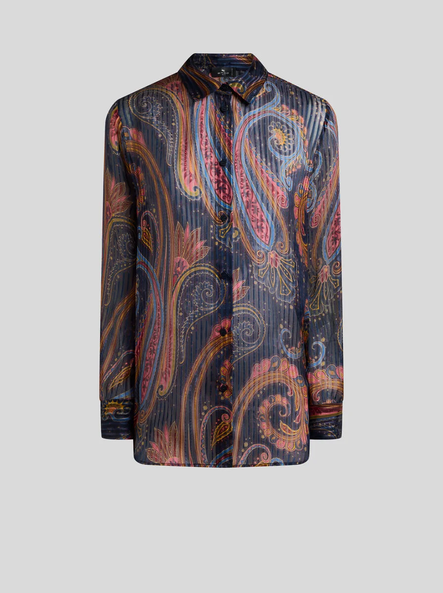 SILK SHIRT WITH PAISLEY MOTIF - 1
