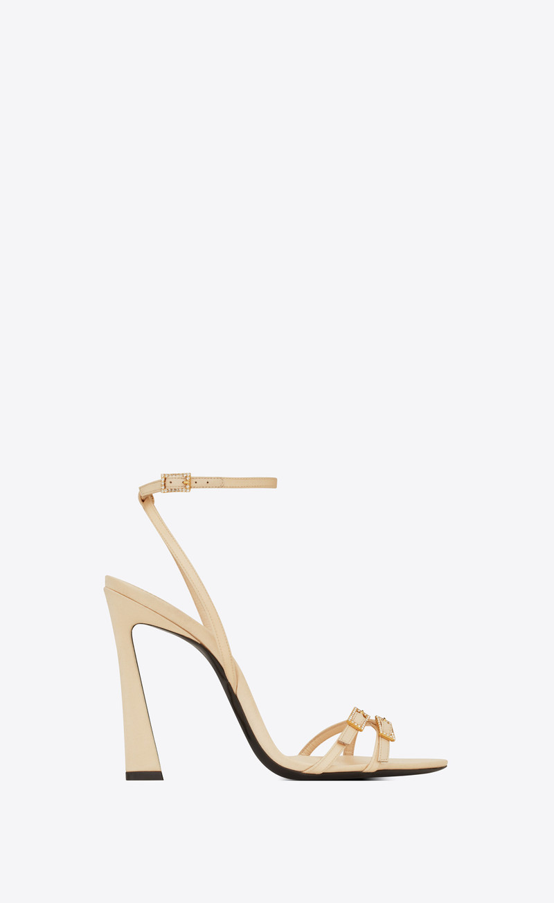 lila sandals in crepe satin 1
