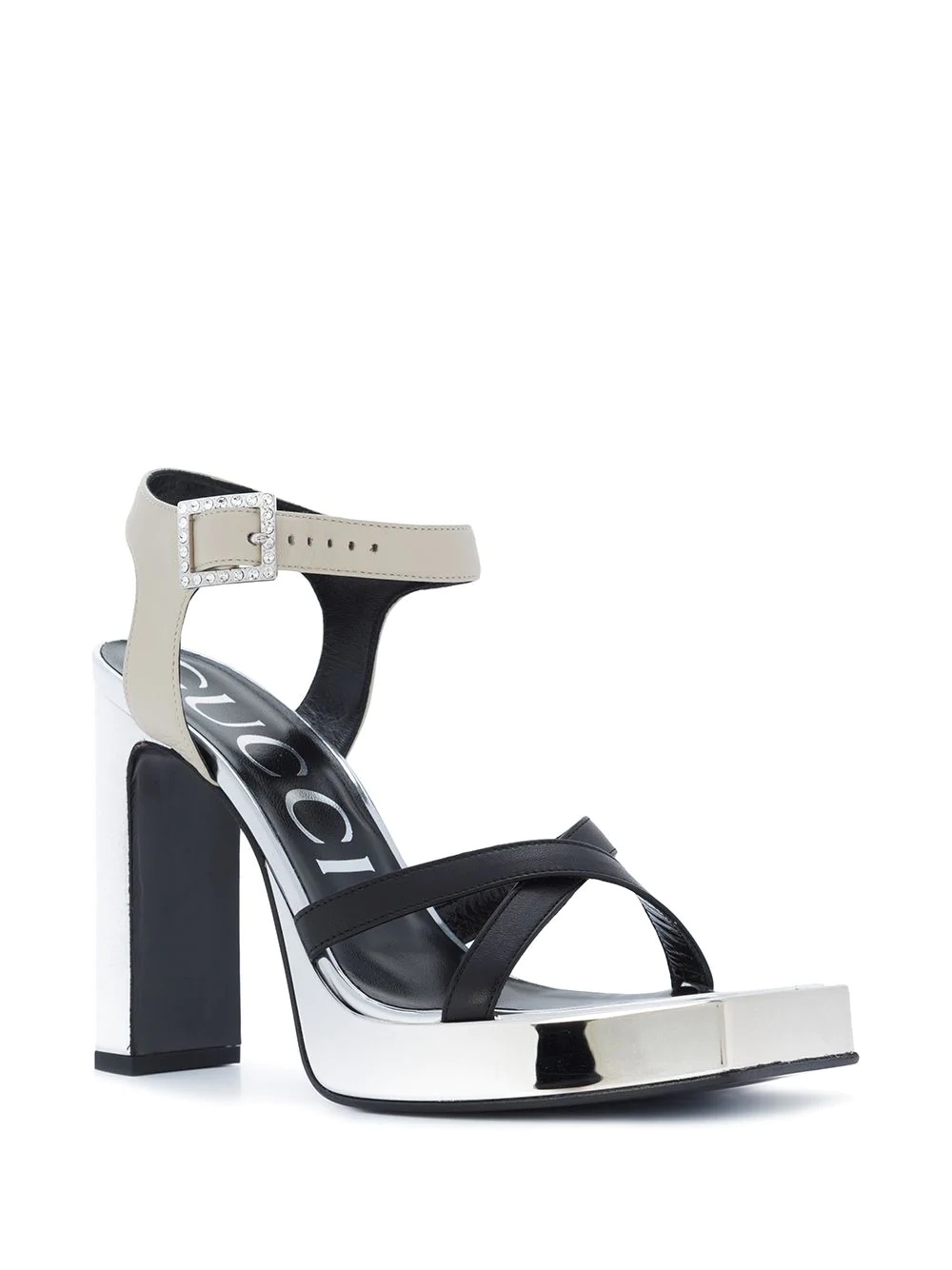 crystal buckle sandals - 2