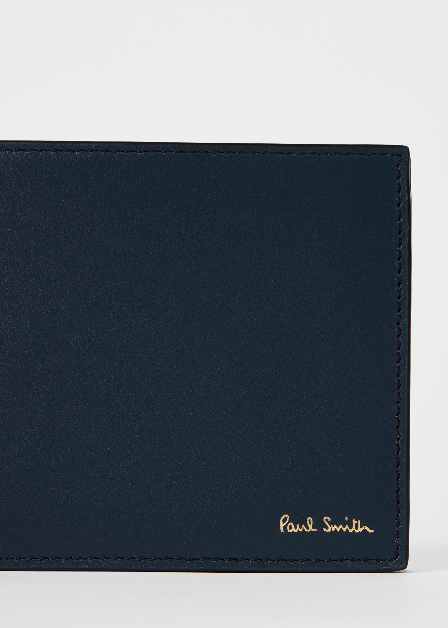 Dark Blue 'Signature Stripe' Interior Billfold Wallet - 2