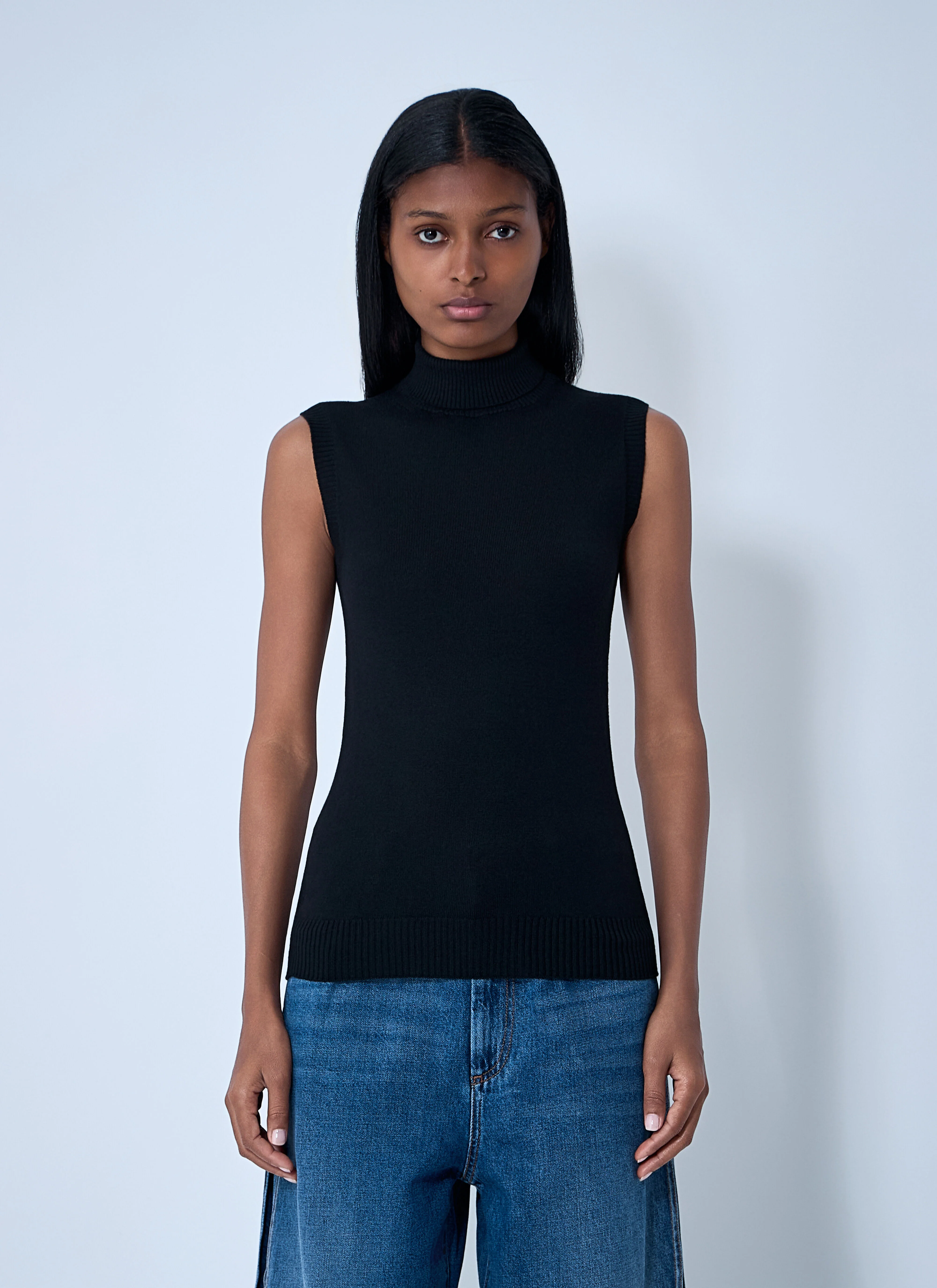 Wool Turtleneck Top - 1