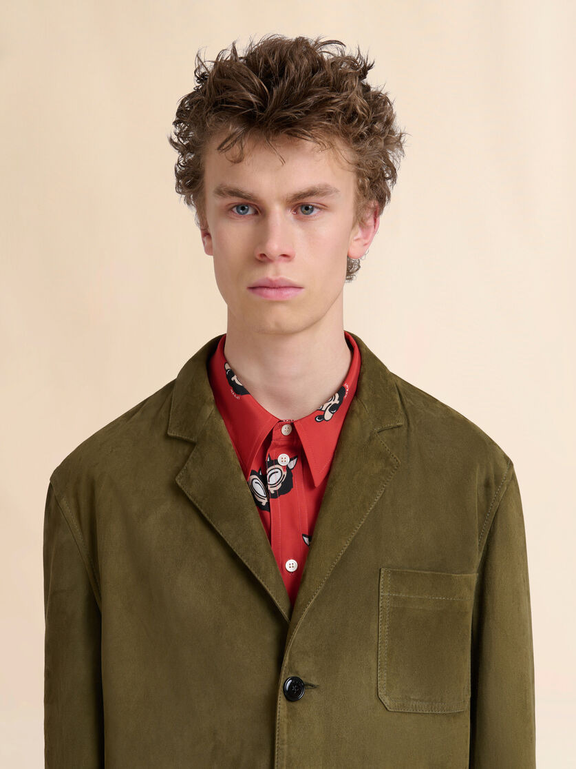 DEEP GREEN SUEDE JACKET - 4