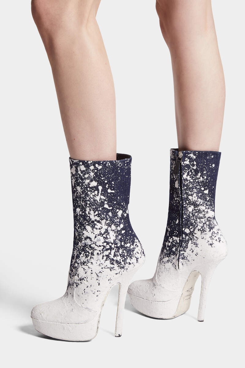 DEANDAY HEELED DENIM ANKLE BOOTS - 6