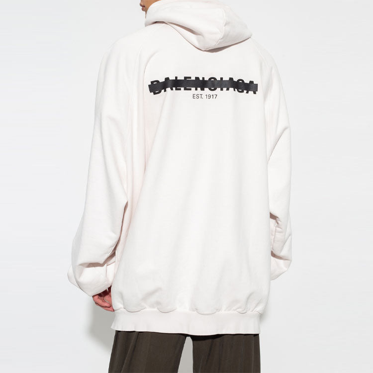 Balenciaga Strike 1917 Oversized Hoodie 'White' 697879TMVH29800 - 5