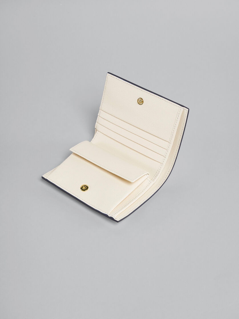 WHITE SAFFIANO LEATHER BI-FOLD WALLET - 4