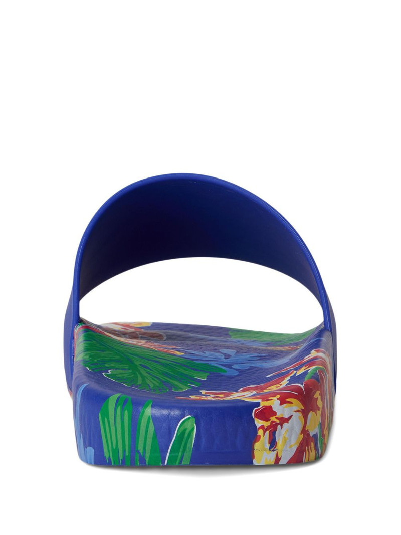 Polo Ralph Lauren pony floral-print slides outlook