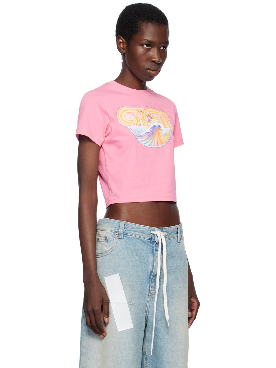 Pink Casa Surf Cropped T-shirt - 2