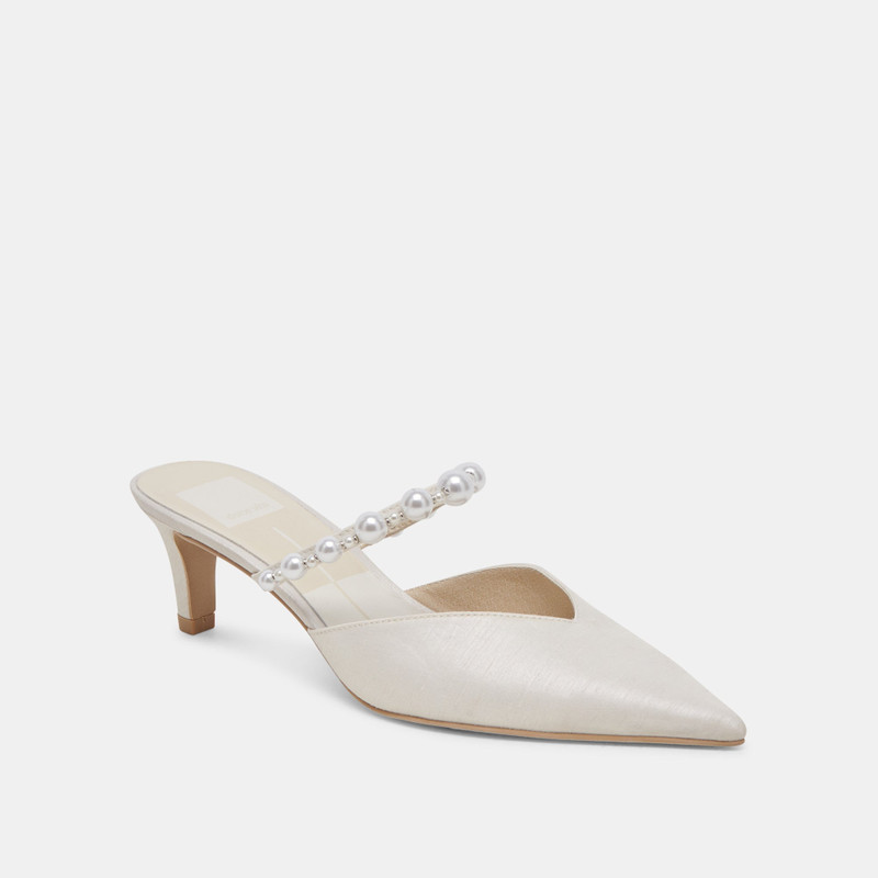 KANIKA PEARL MID HEELS VANILLA PEARLS 5