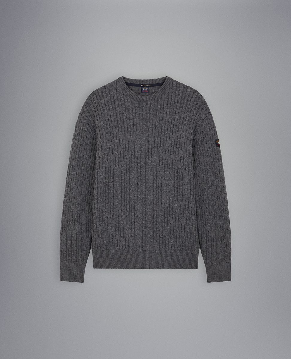 Bretagne wool cable-knit - 1