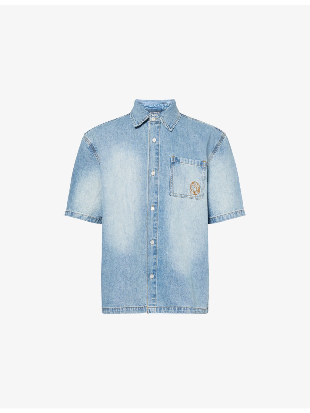 Astro Logo-Embroidered Denim Shirt - 1