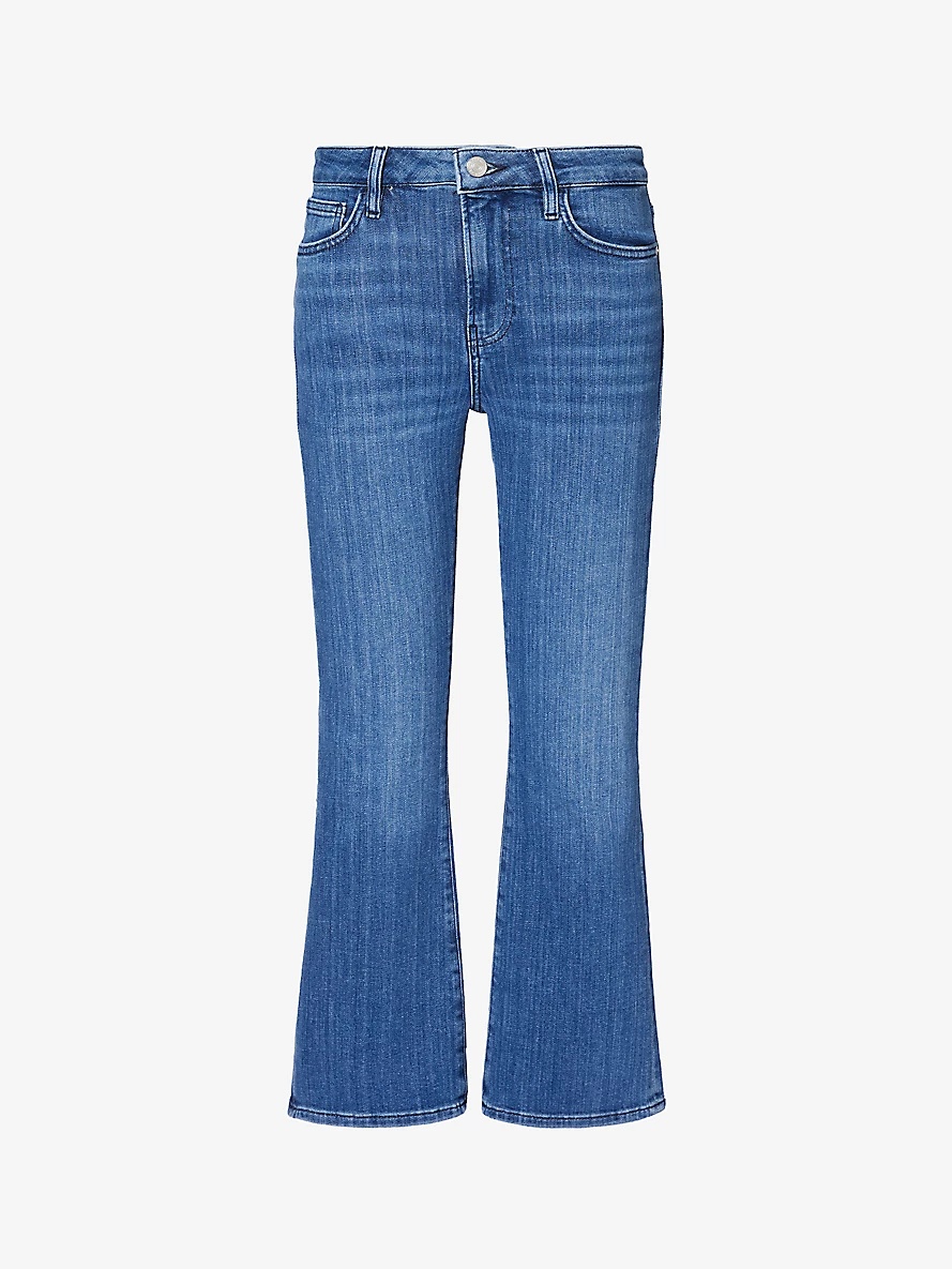 Le Crop Mini Boot flared-leg mid-rise stretch-denim jeans - 1