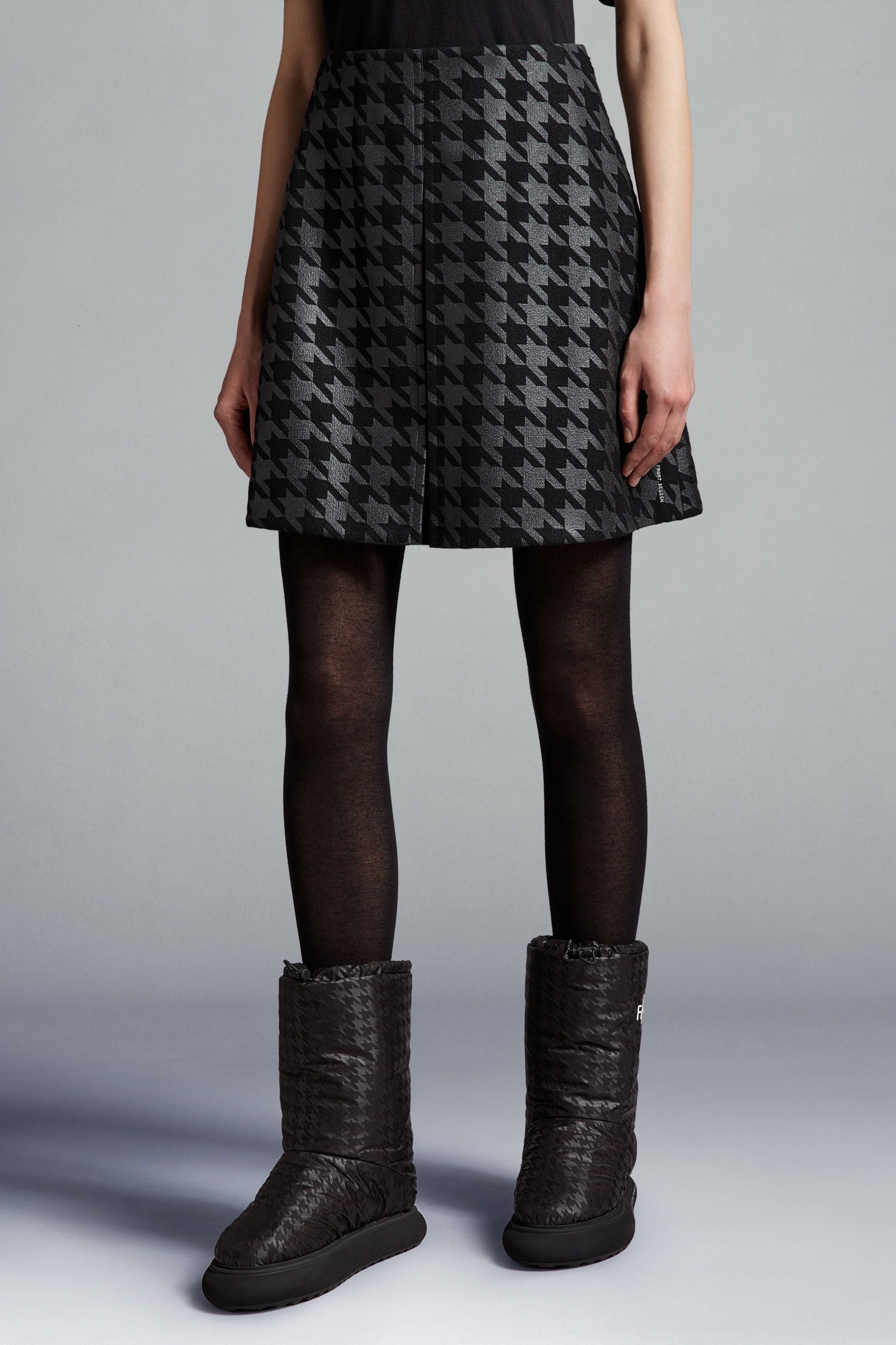 Houndstooth Mini Skirt - 3