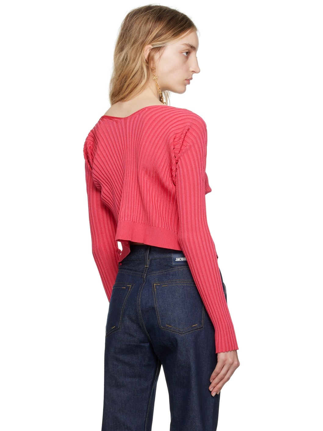 Pink Le Raphia 'La Maille Pralù' Cardigan - 3