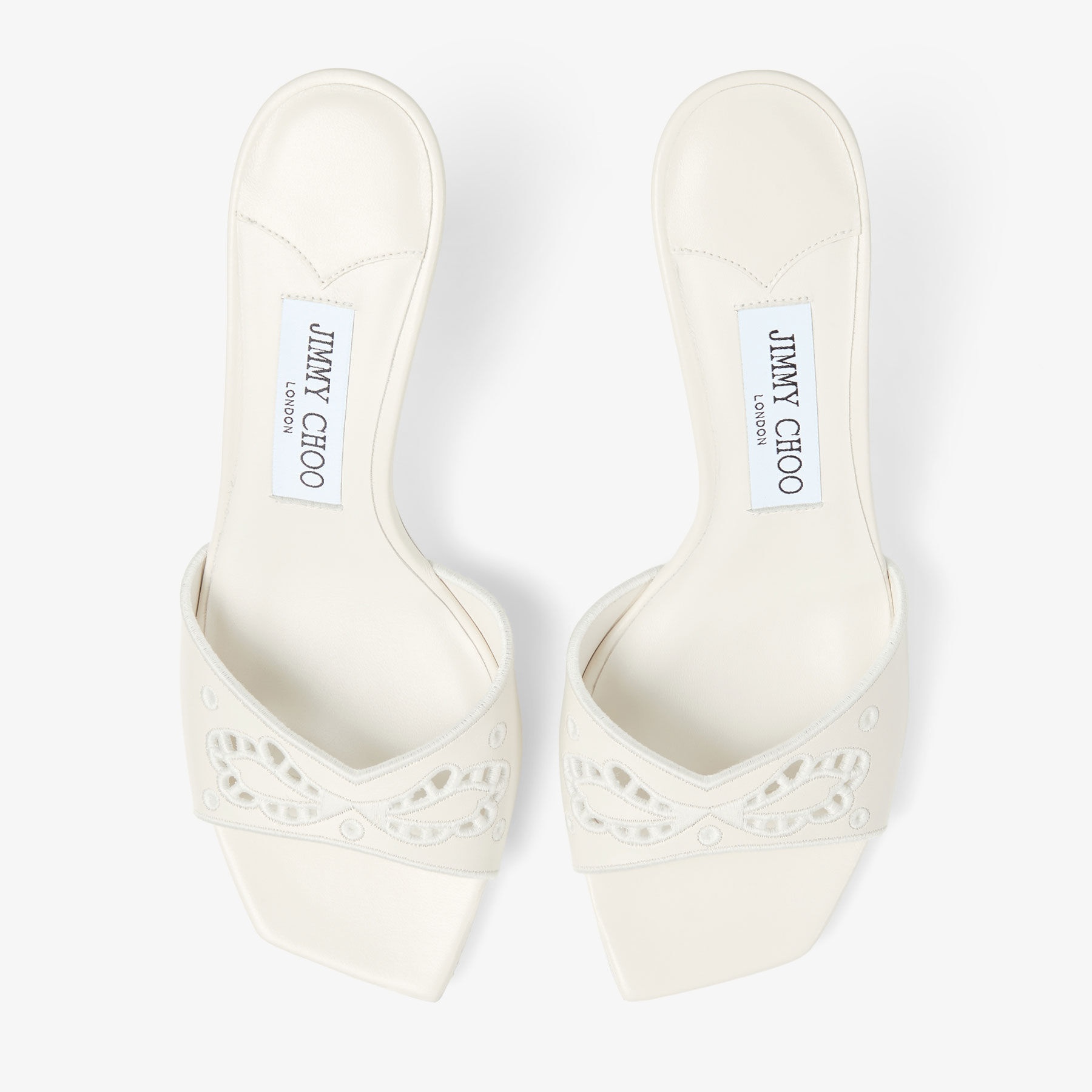 Skye 70
Latte Leather Sandals With Sangallo Embroidery - 4