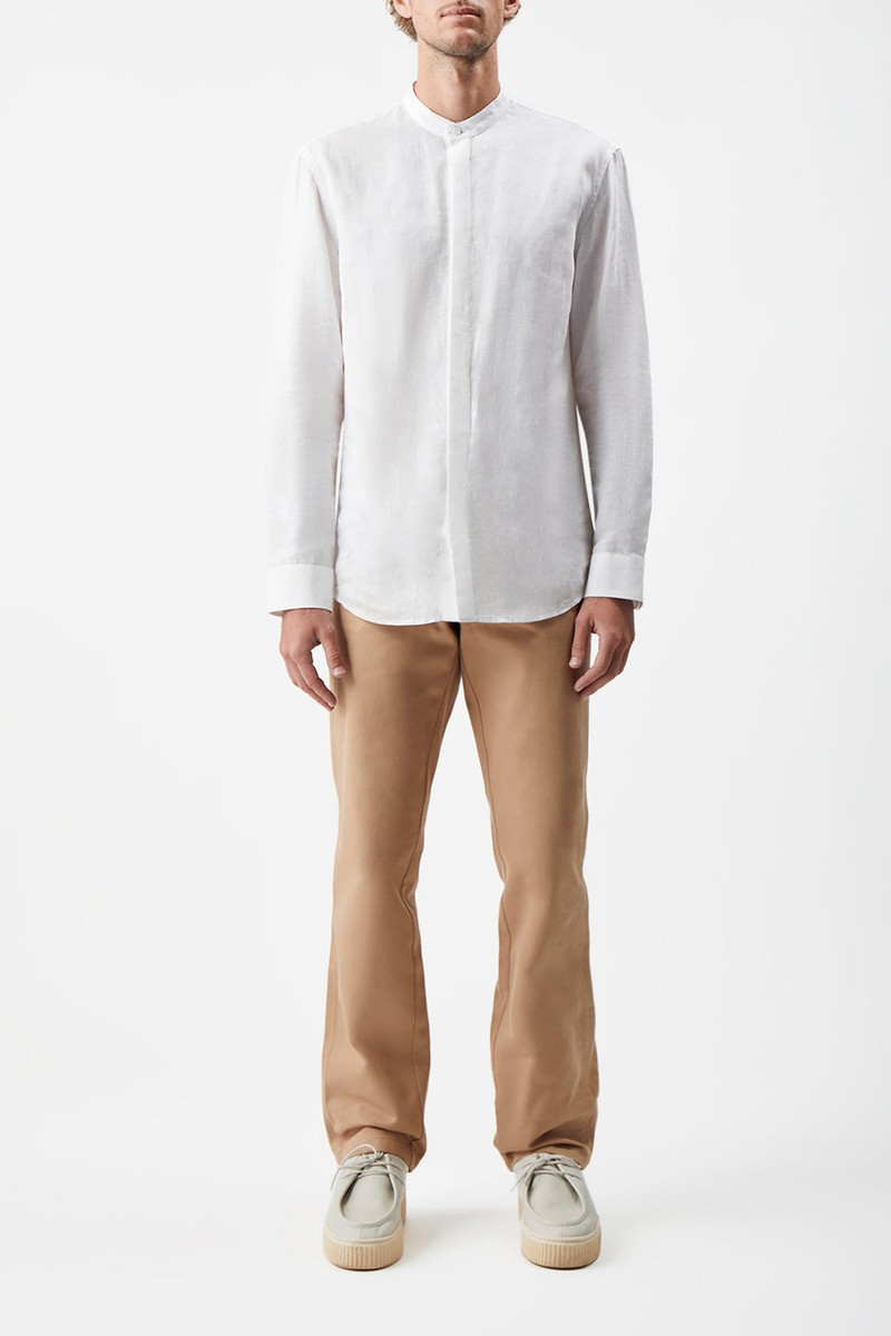 GABRIELA HEARST Ollie Shirt in White Linen outlook