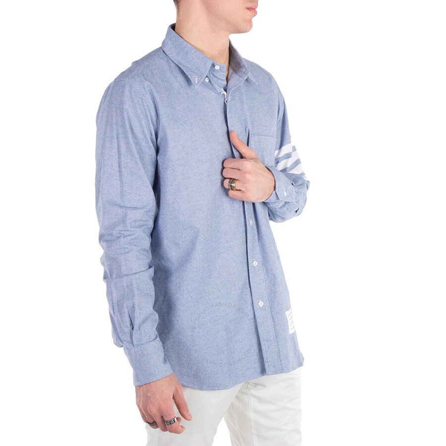 Thom Browne 4 Bar Button Down Flannel Shirt - 2