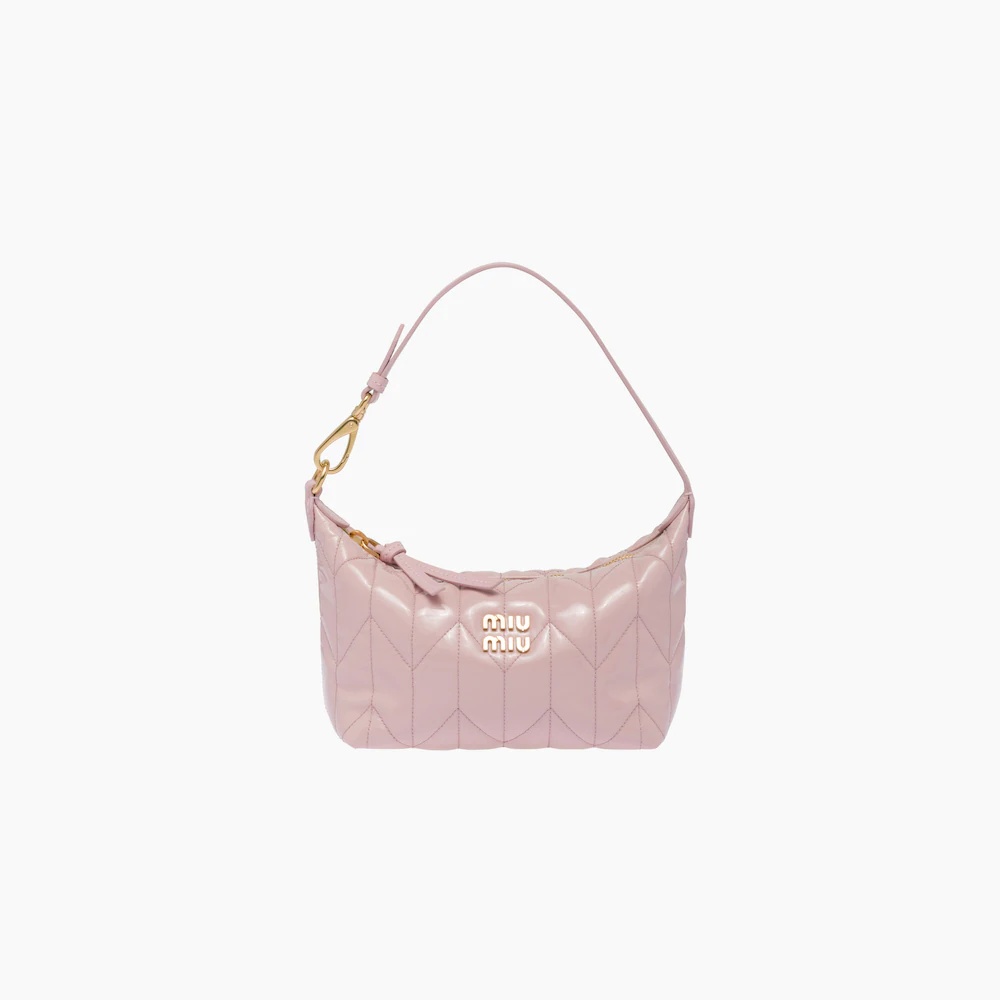 Miu Spirit matelassé patent leather mini-bag - 1