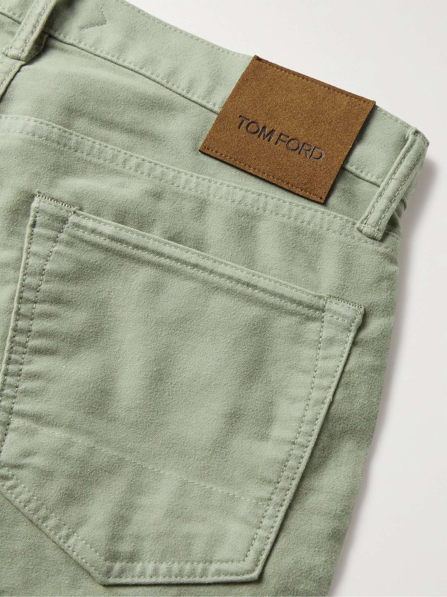 Slim-Fit Stretch-Cotton Moleskin Trousers - 5