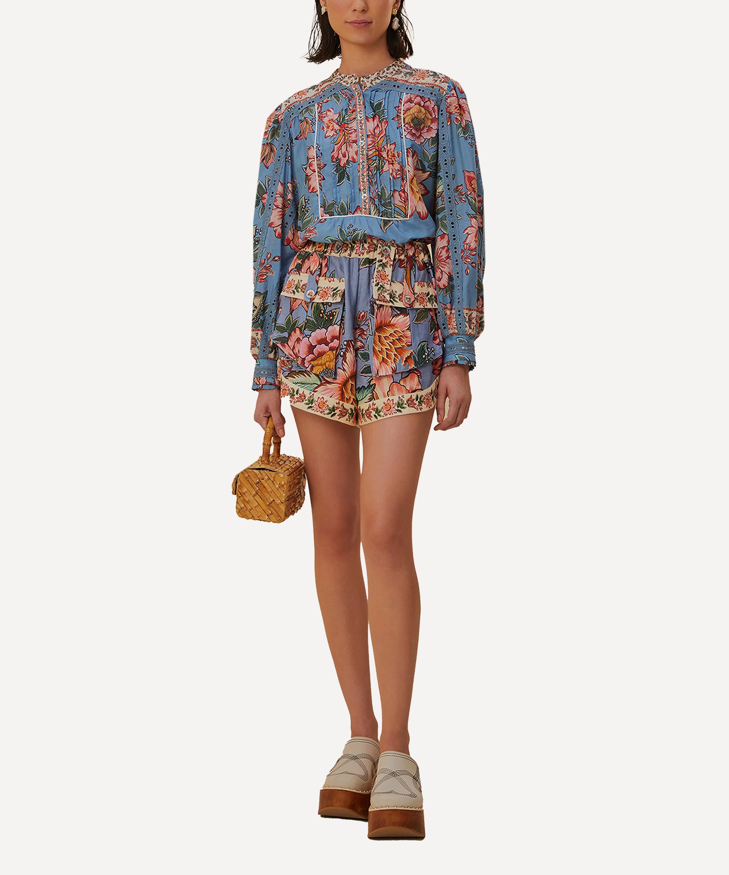 Wonderful Bouquet Blue Long–Sleeve Top - 2