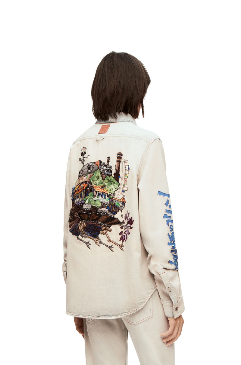 Moving Castle overshirt in denim 4