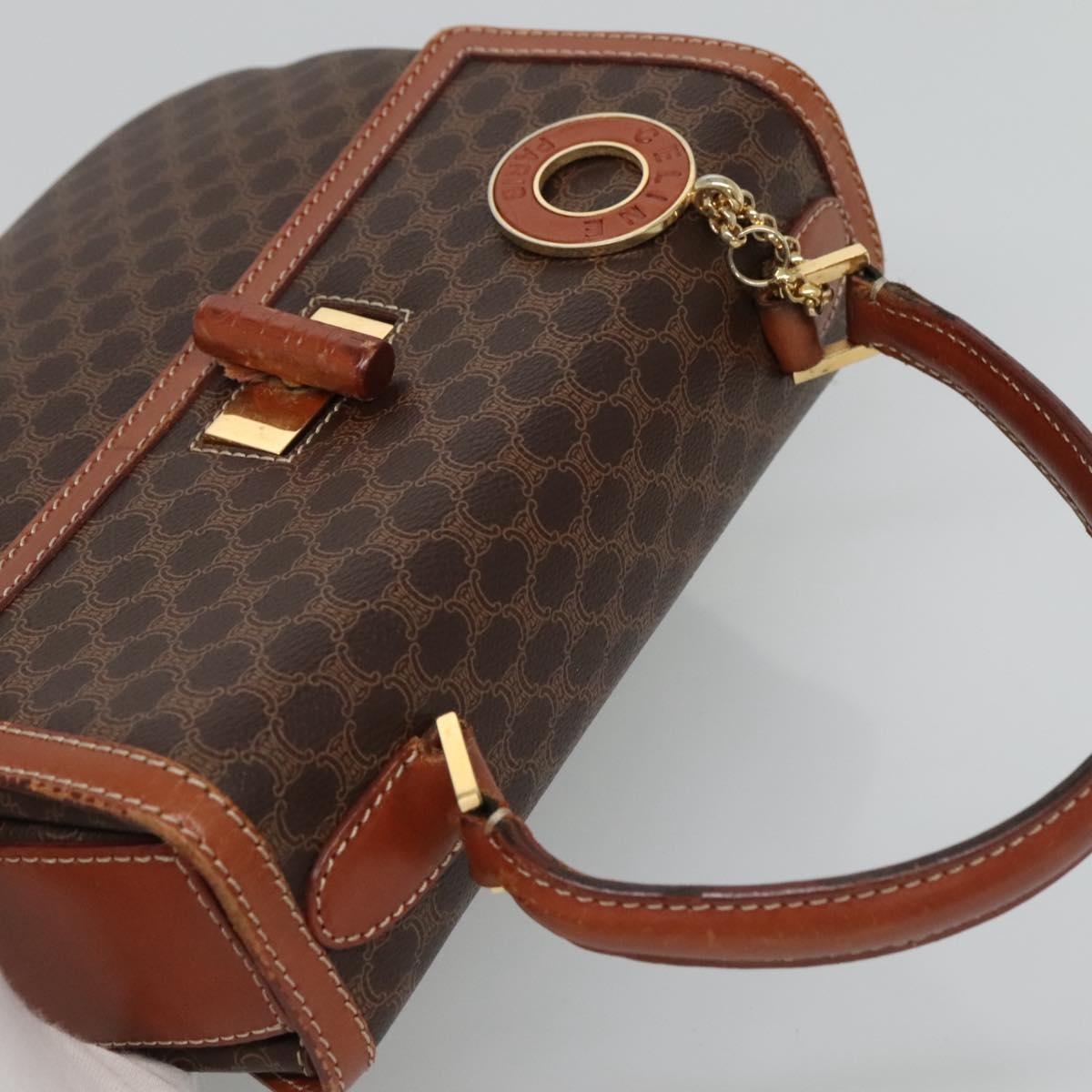 CELINE Macadam Canvas Hand Bag Pvc Leather Brown - 6