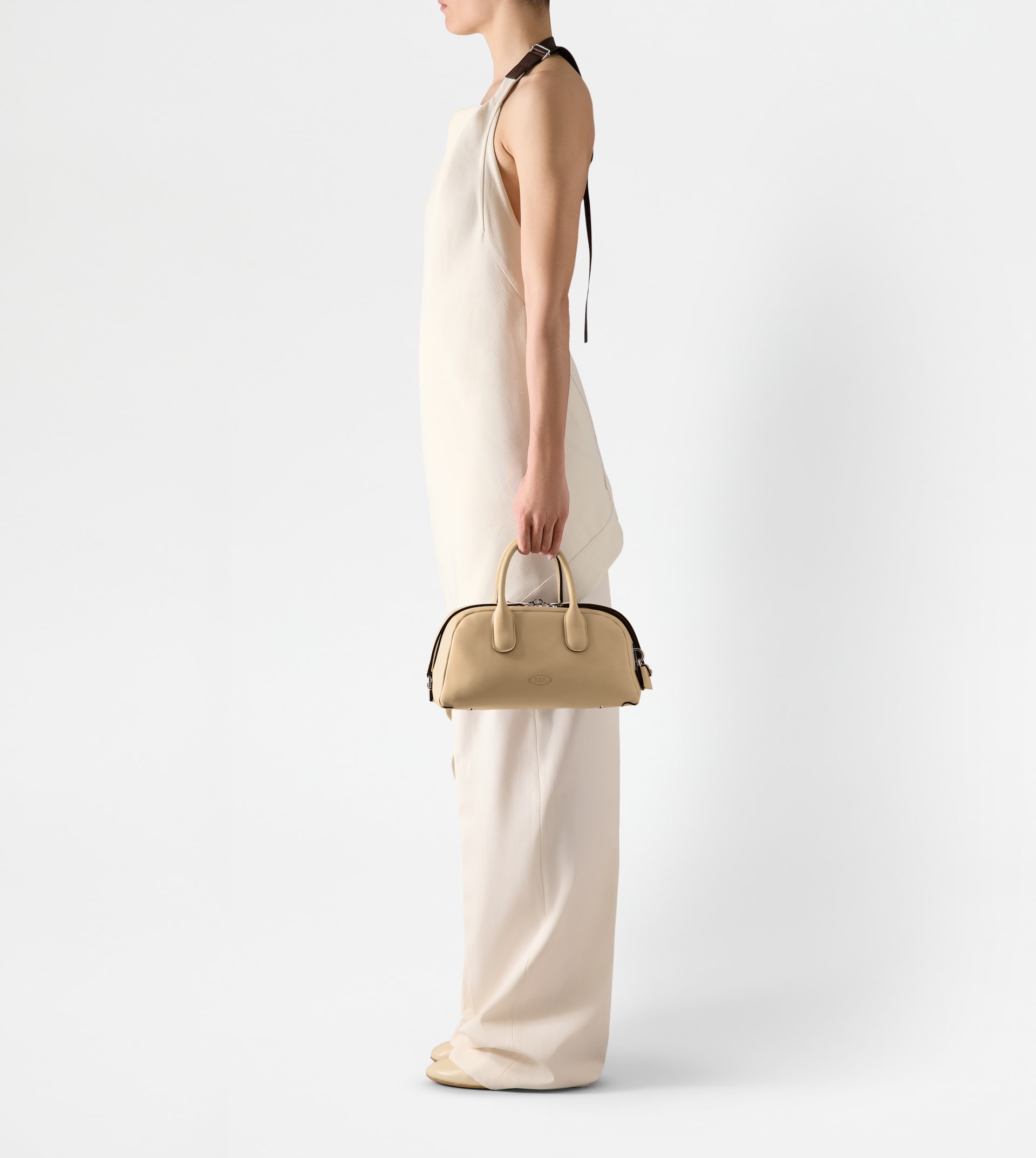 TOD'S DARSENA IN LEATHER SMALL - BEIGE - 7