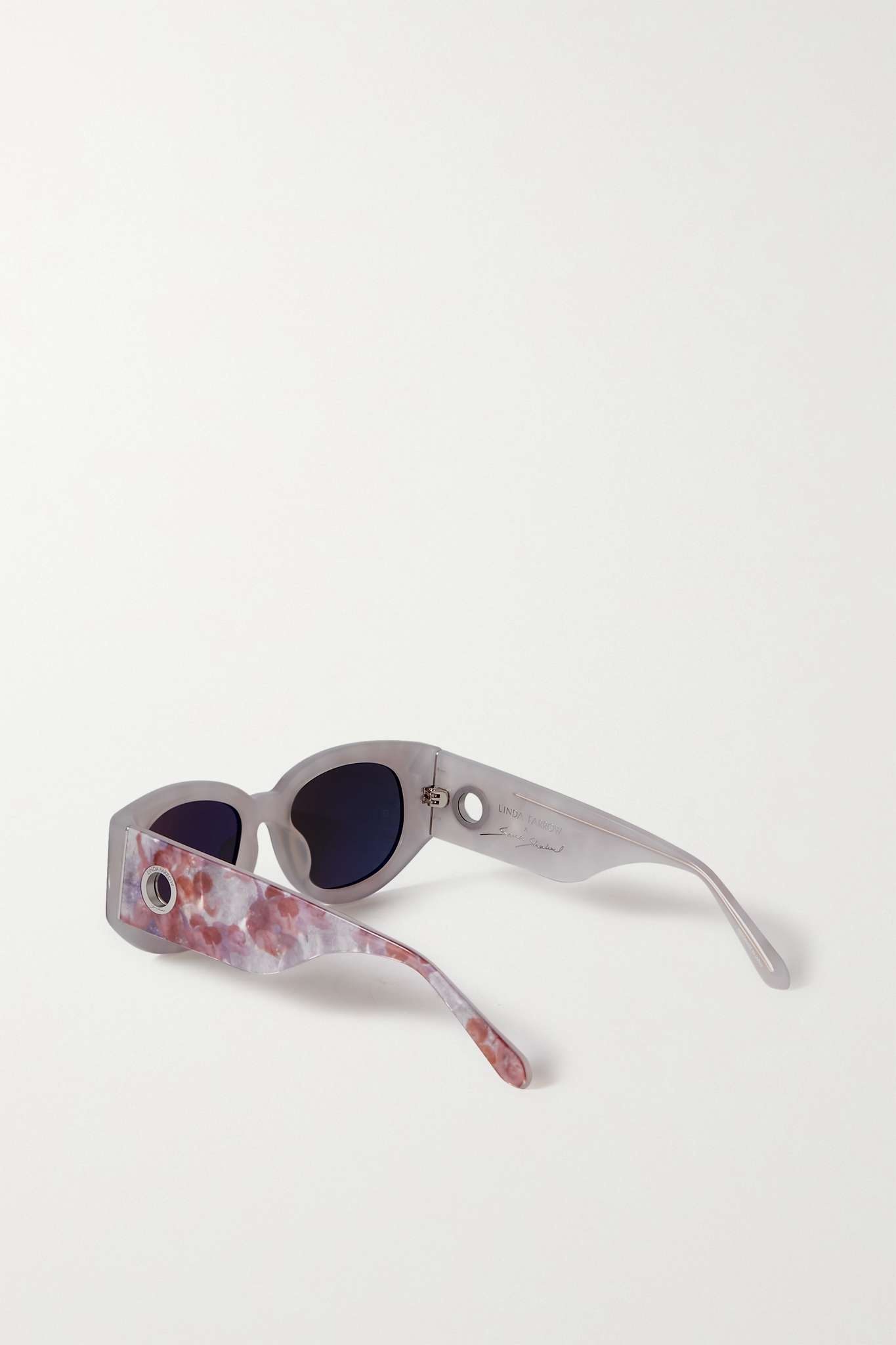 + Sara Shakeel Debbie D-frame marbled acetate sunglasses - 3