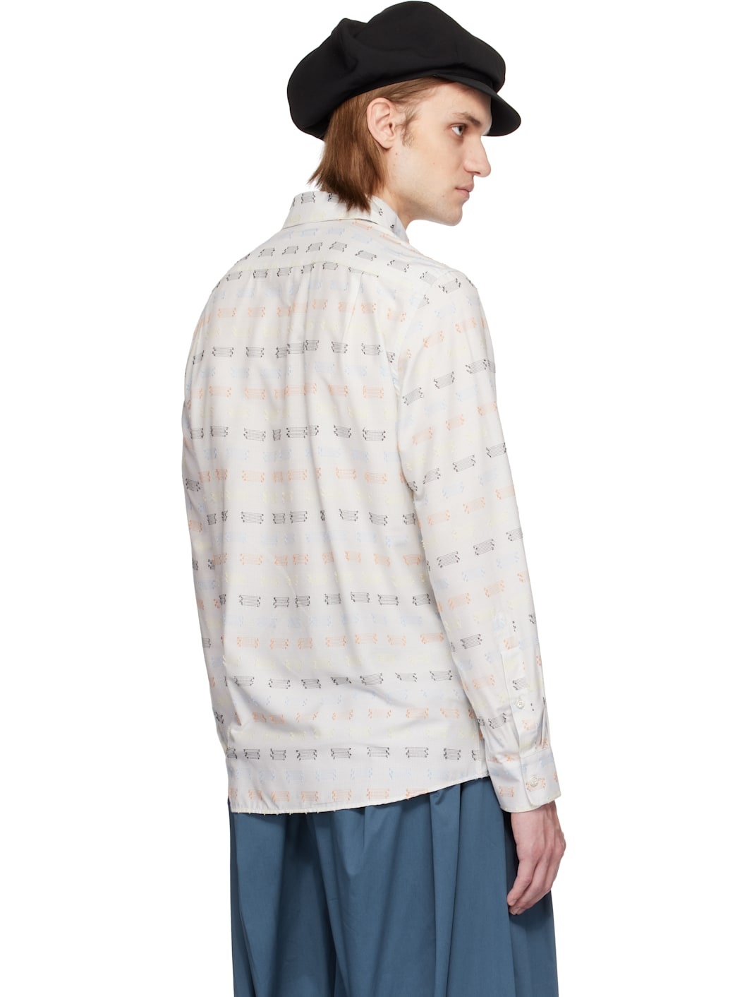 White Two Button Krall Shirt - 3