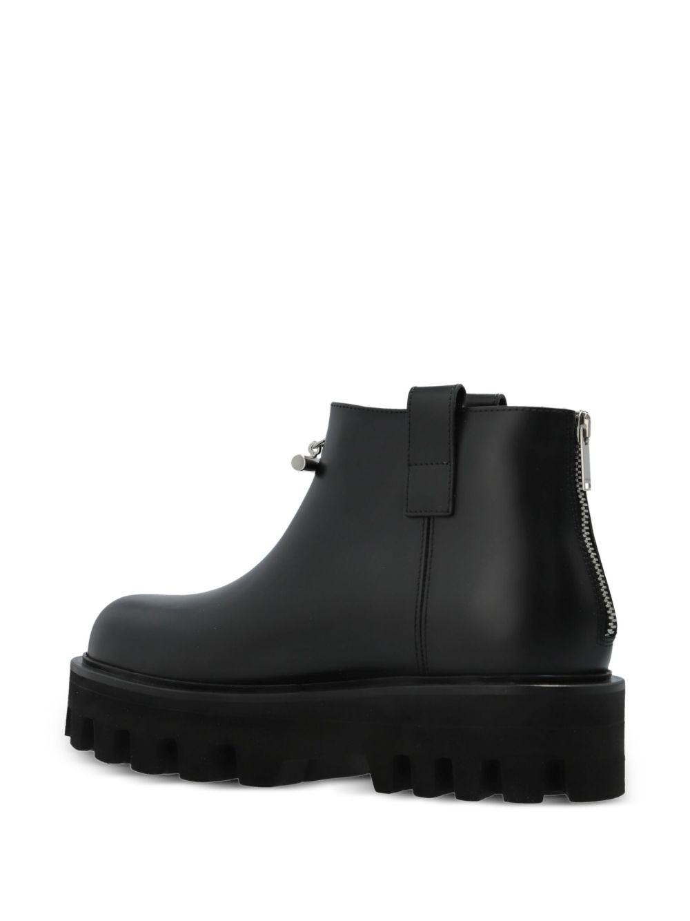 zip-fastening platform ankle boots - 2
