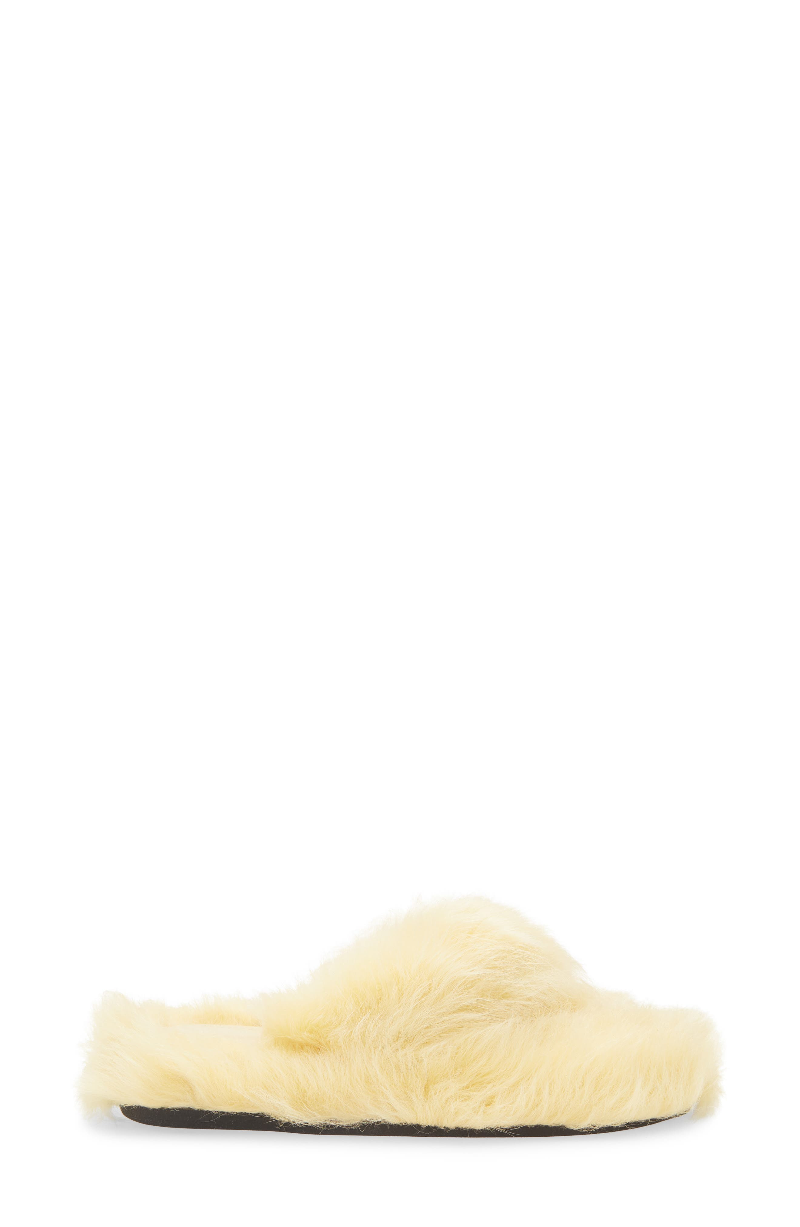 Acne Studios Blurr Shearling Flip Flop in Canary Yellow at Nordstrom - 3
