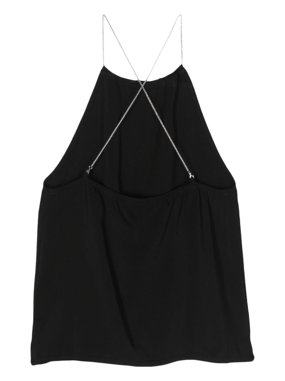 chain-straps gathered tank top - 2