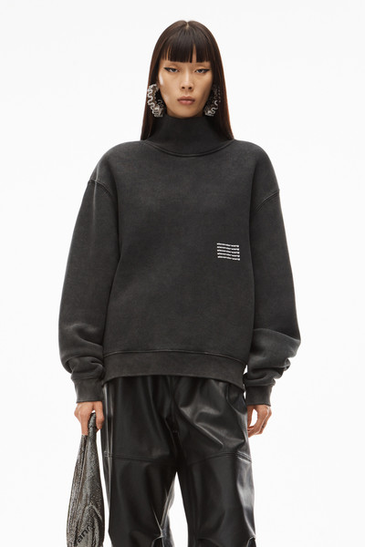 Alexander Wang HIGH NECK PULLOVER IN ACID WASH COTTON outlook