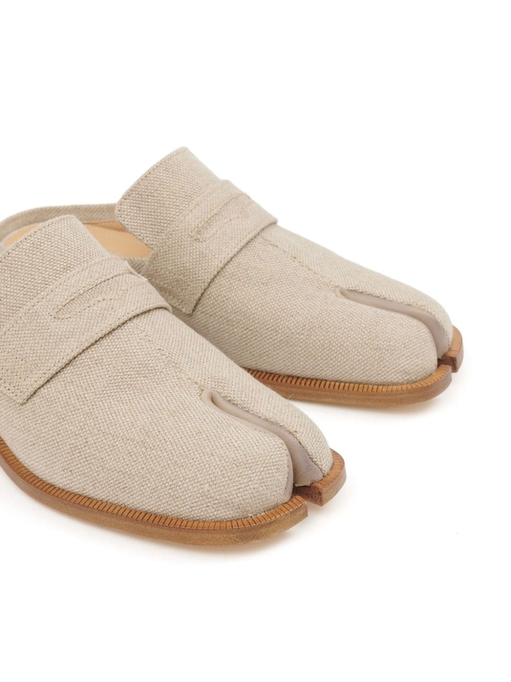 Tabi City Loafer linen mules - 4