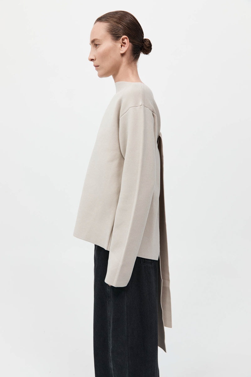Milano Knit Scarf Jumper - Creme - 5