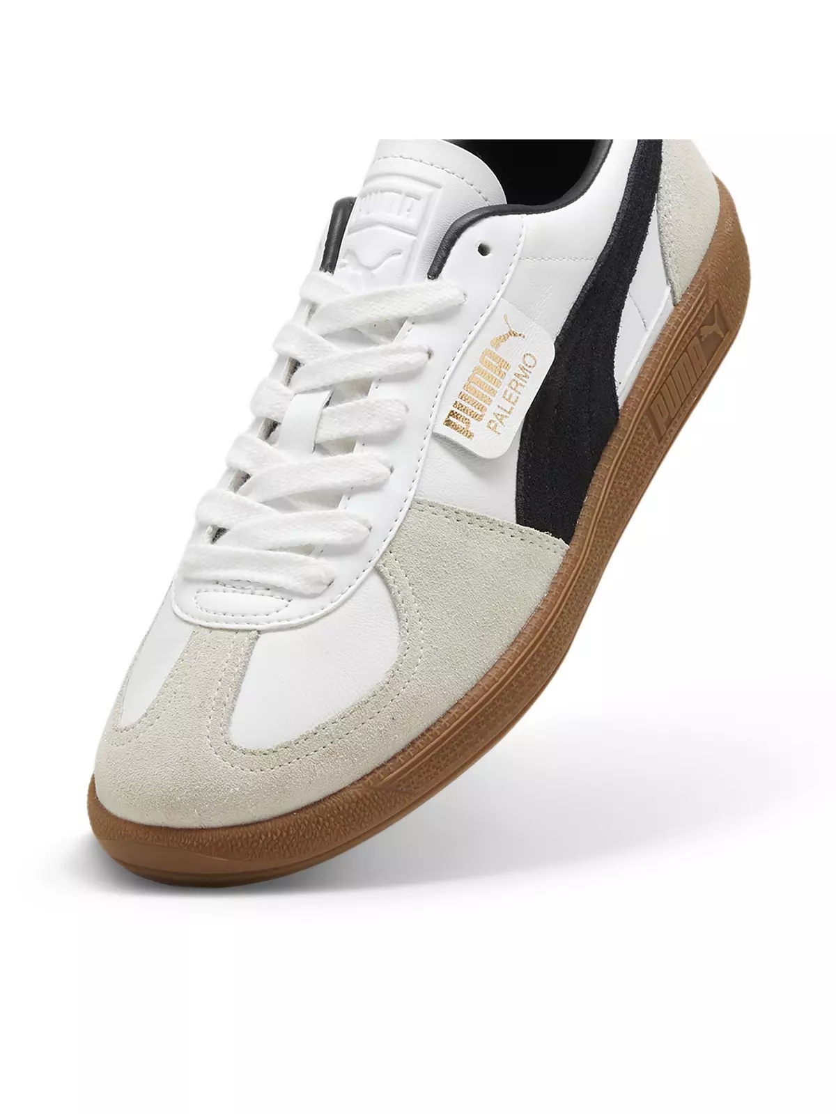PUMA Palermo Leather "PUMA White/Vapor Grey/Gum" Men's Shoe - 5