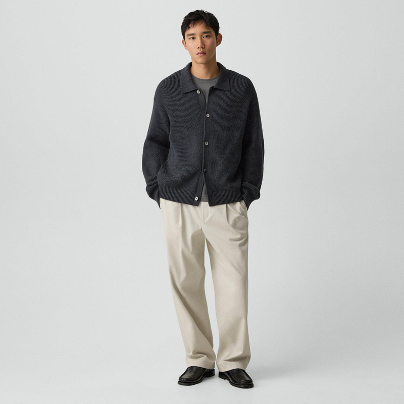 Theory Textured Cardigan in Cotton Silk Slub outlook