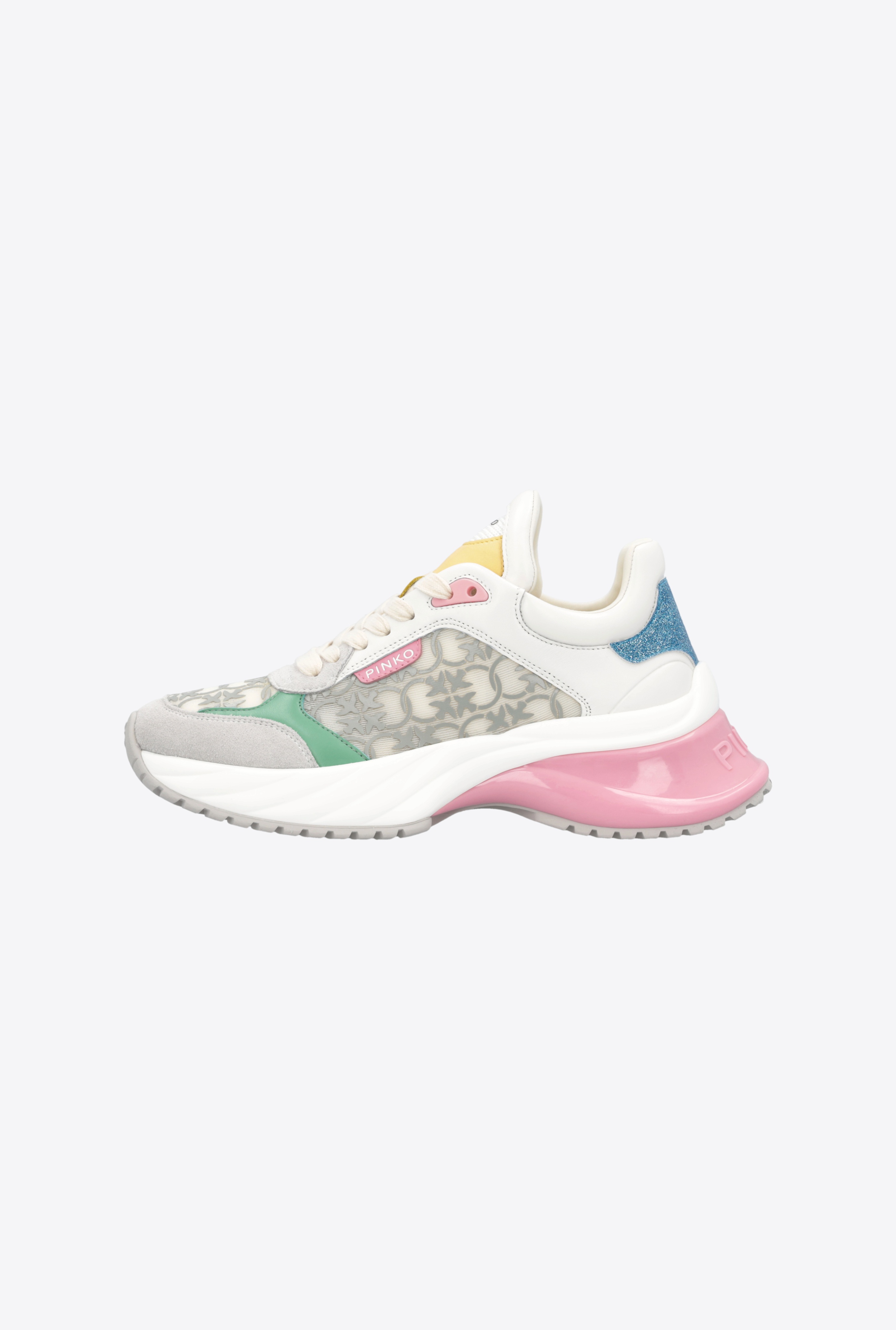 ARIEL SNEAKERS WITH LOVE BIRDS MONOGRAM MESH INSERT - 5