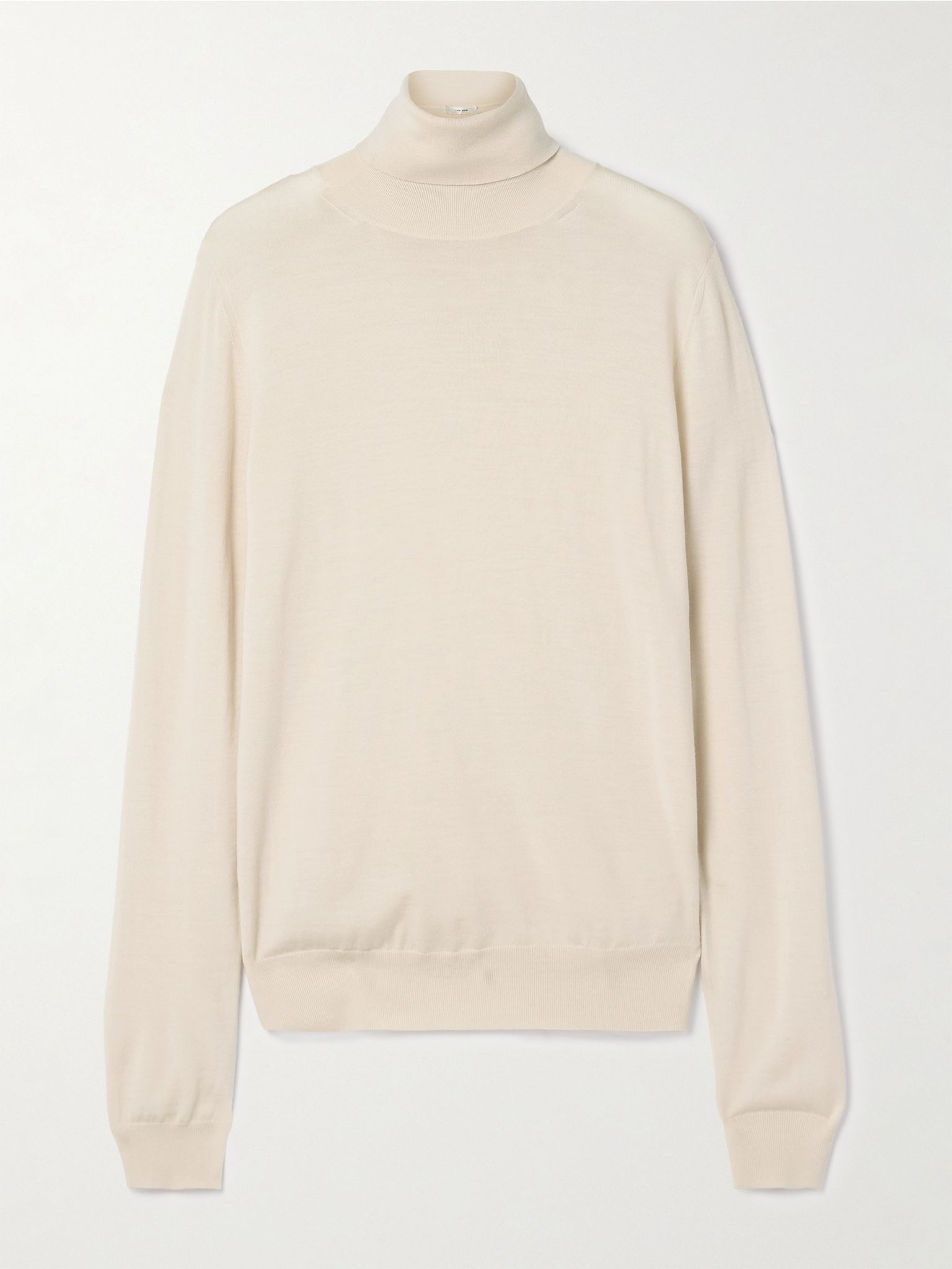 Heva wool-jersey turtleneck sweater Ecru - 1