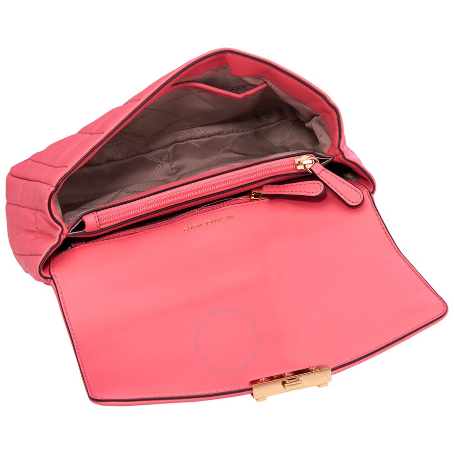 Michael Kors - Open Box - Michael Kors Red Ladies SoHo Large Quilted Leather Shoulder Bag - 5