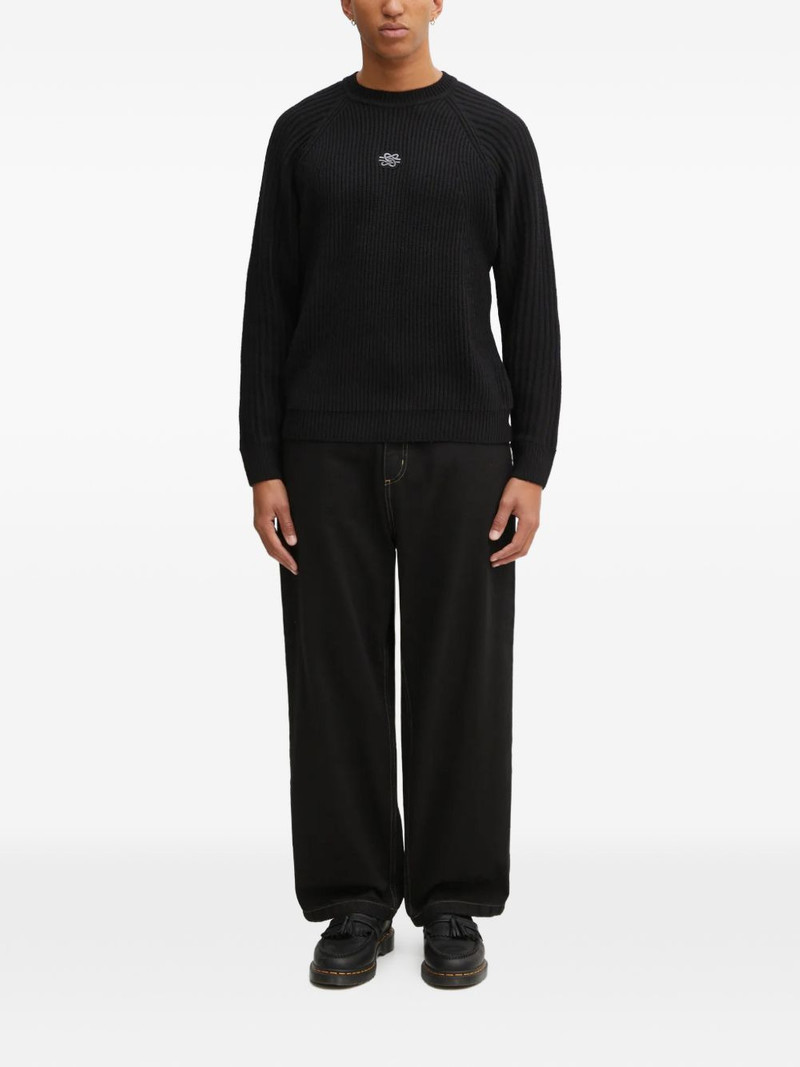 Filling Pieces ribbed embroidered sweater outlook