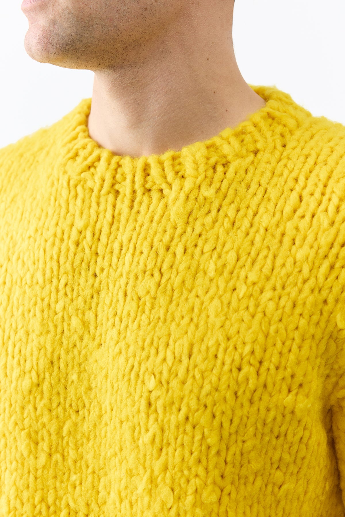 Lawrence Knit Sweater in Cadmium Yellow Welfat Cashmere - 2