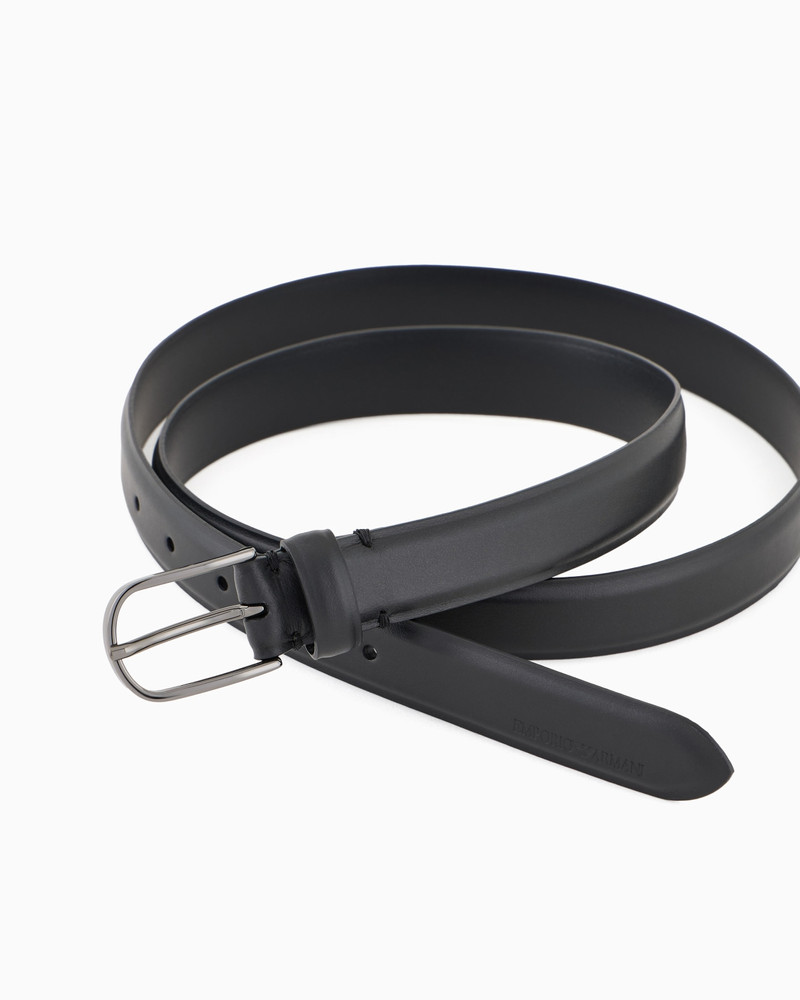EMPORIO ARMANI PEBBLED LEATHER BELT outlook