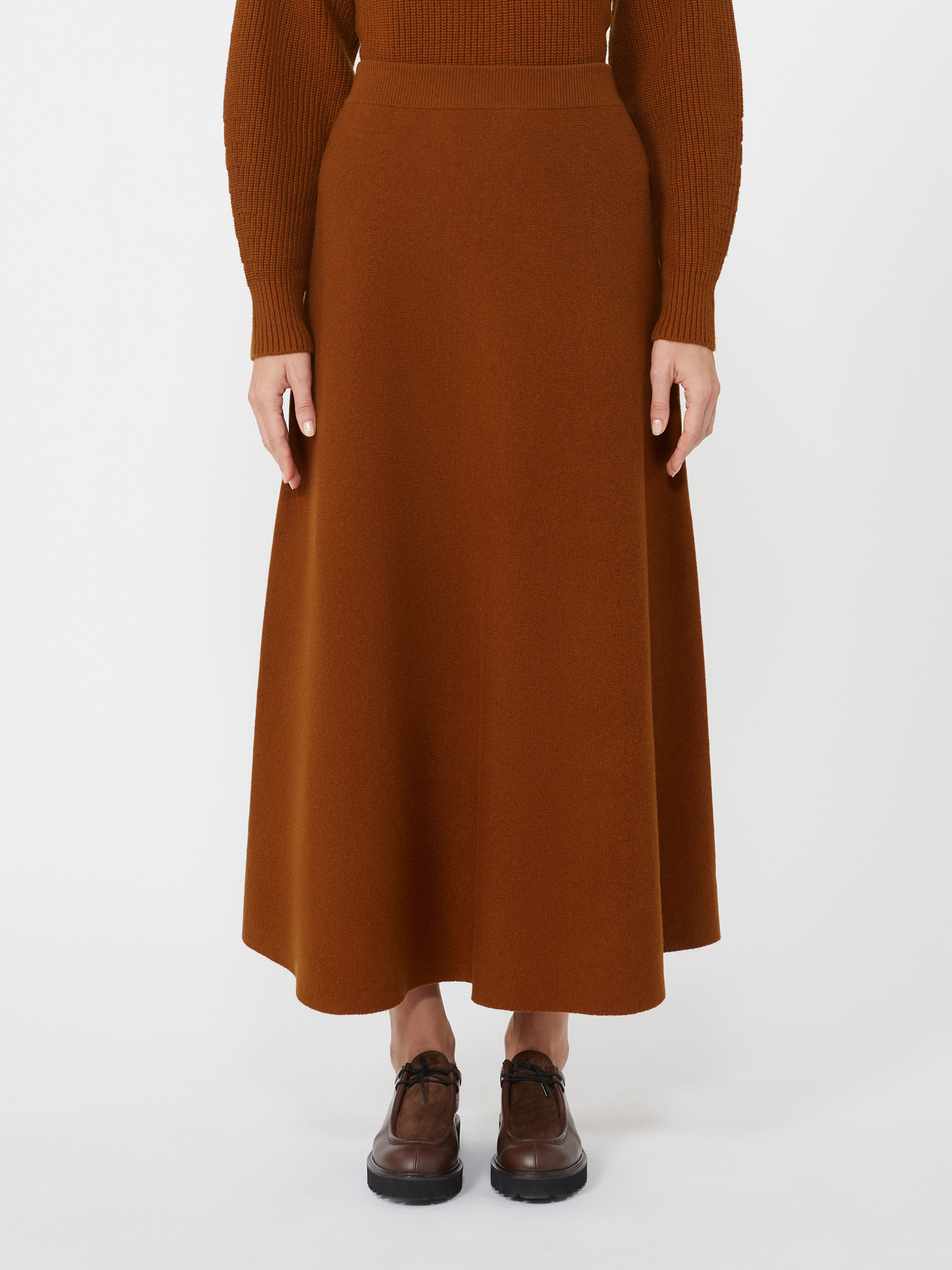 GIBERNA Wool and cashmere flared skirt - 3