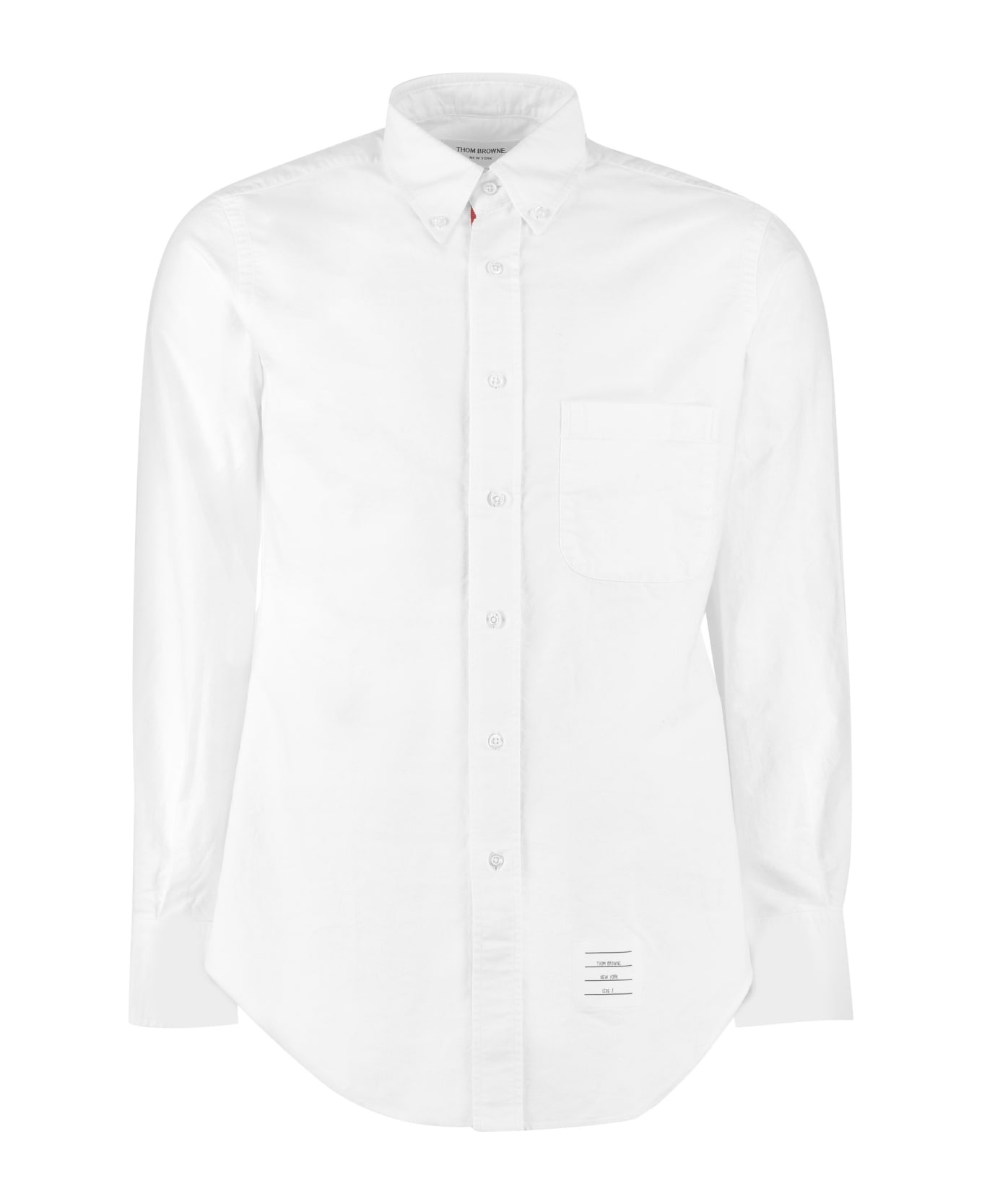 Button-down Collar Cotton Shirt - 1