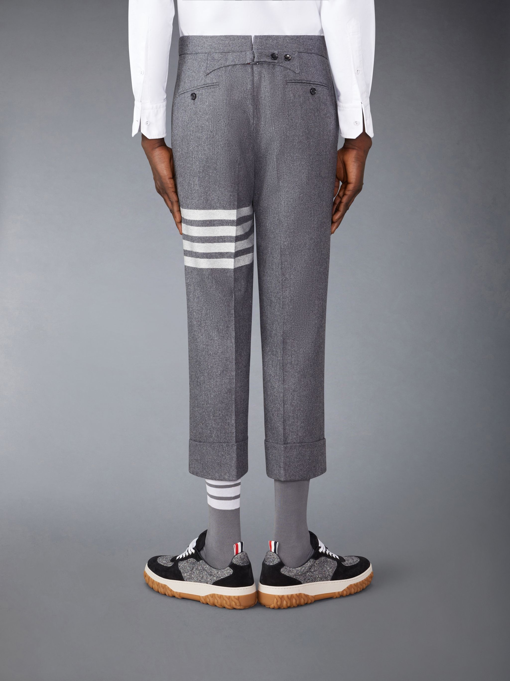 Flannel 4-Bar Low Rise Backstrap Trouser - 2